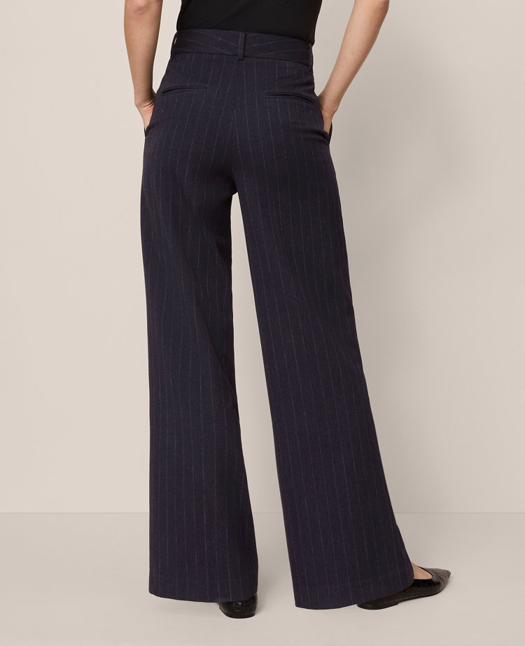 The Petite Perfect Wide Leg Pant in Pinstripe