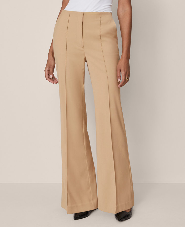 Ann Taylor The Margot Flare Trouser Pant — Curvy Fit In Brown