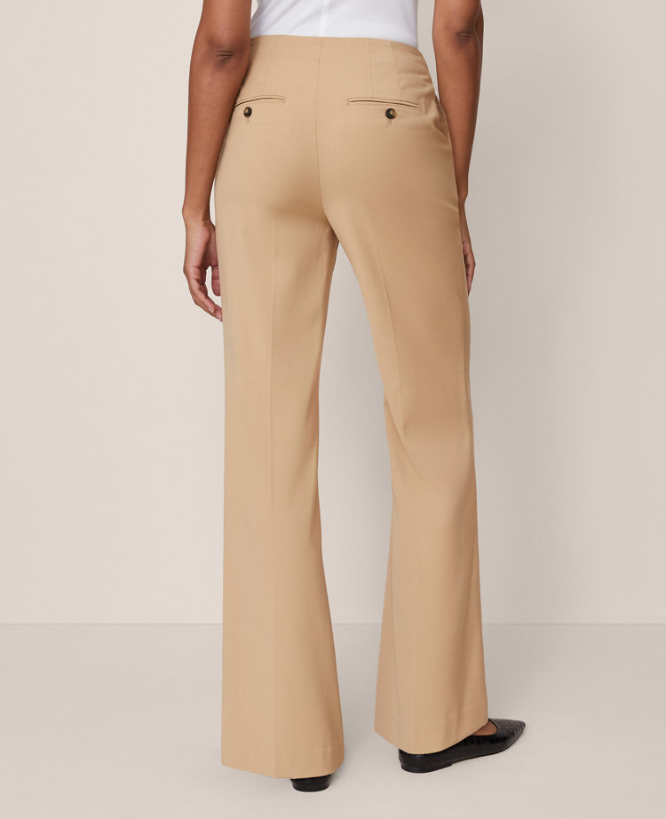 Ann Taylor The Margot Flare Trouser Pant — Curvy Fit In Brown