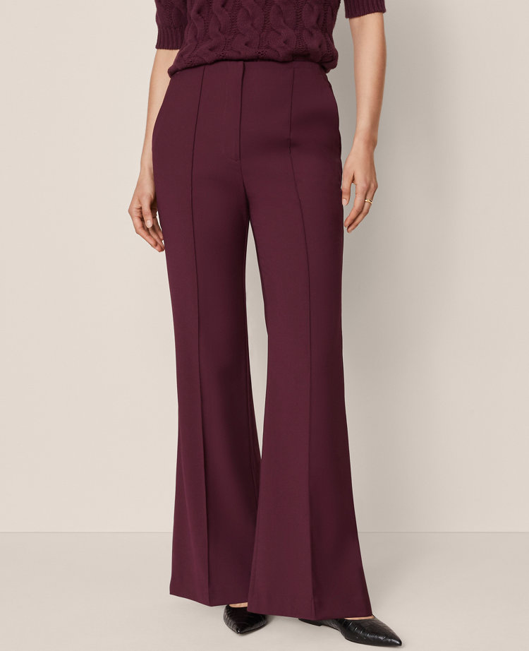 Ann Taylor The Margot Flare Trouser Pant — Curvy Fit In Purple