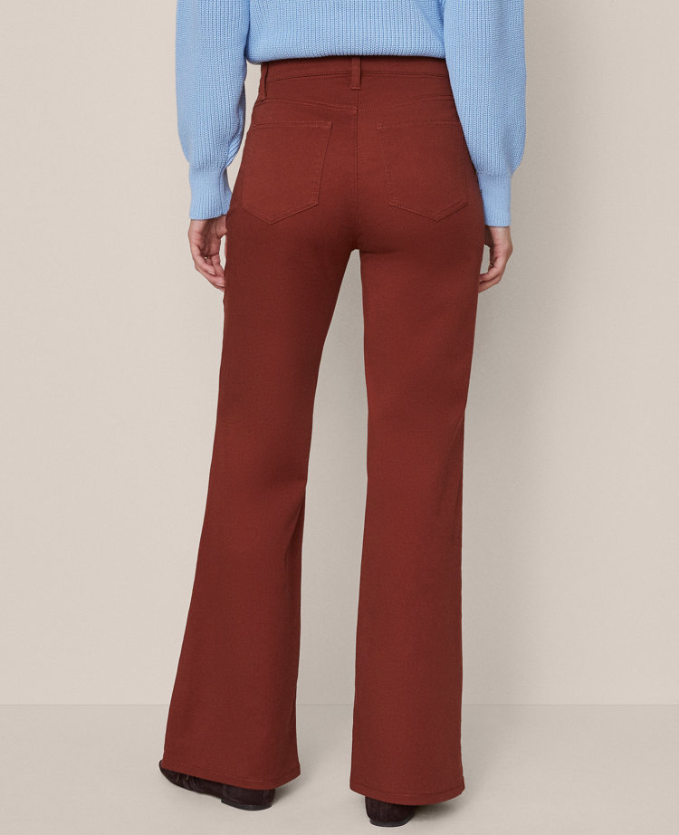 Ann Taylor Petite Weekend Collection Go-everywhere Flare Pant In Brown