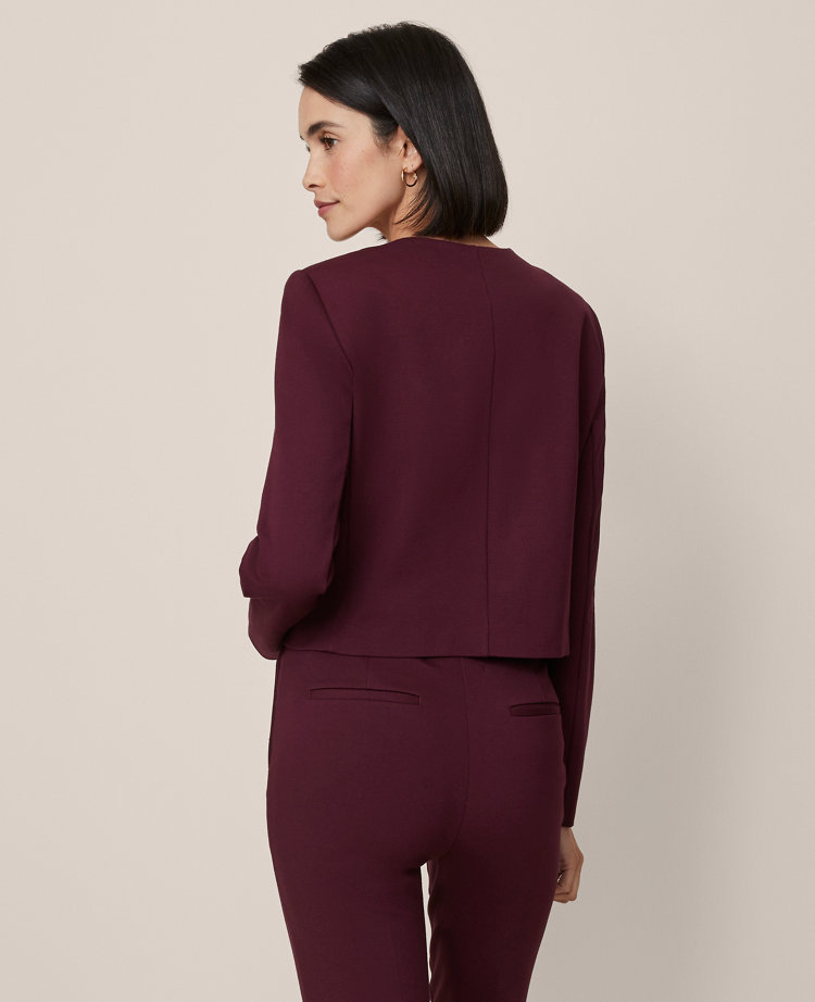 The Petite Crew Neck Jacket in Ponte
