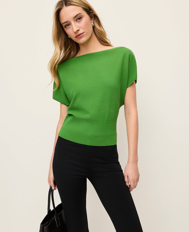 Dolman Boatneck Sweater Top