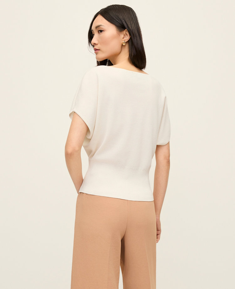 Dolman Boatneck Sweater Top