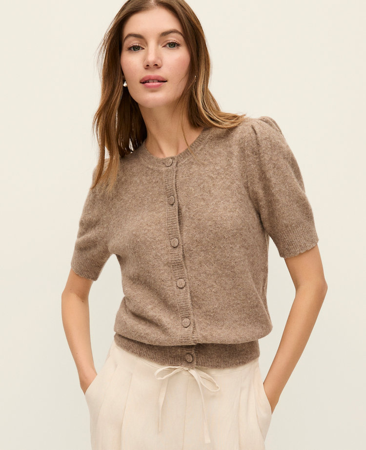Weekend Pointelle Crew Neck Cardigan