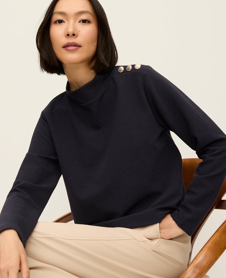 Long Sleeve Mock Neck Top