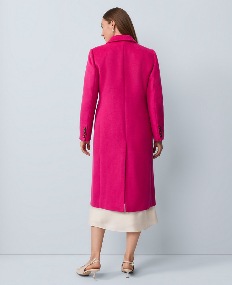 Ann Taylor Chesterfield Coat In Pink
