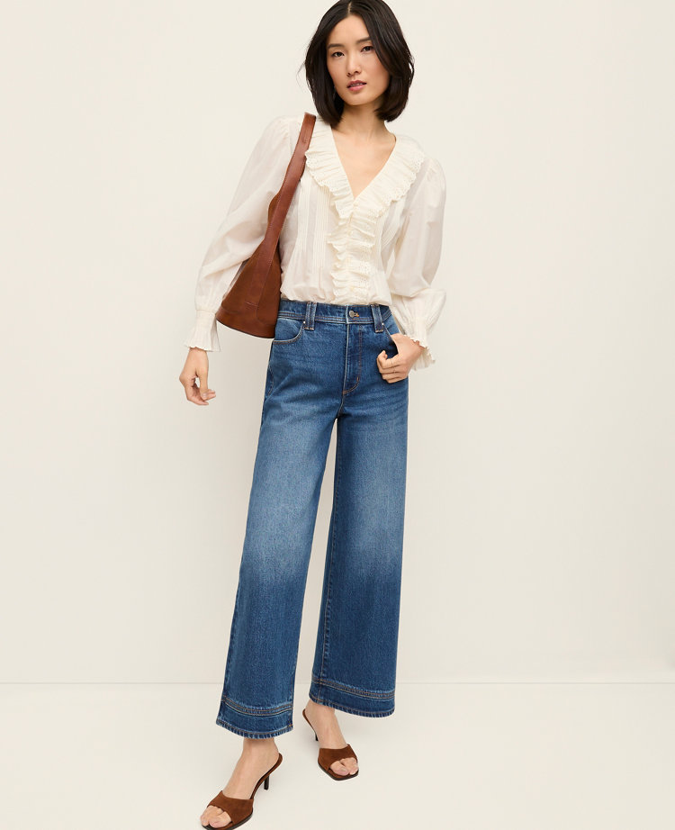 The Petite Wide-Leg Crop Jean