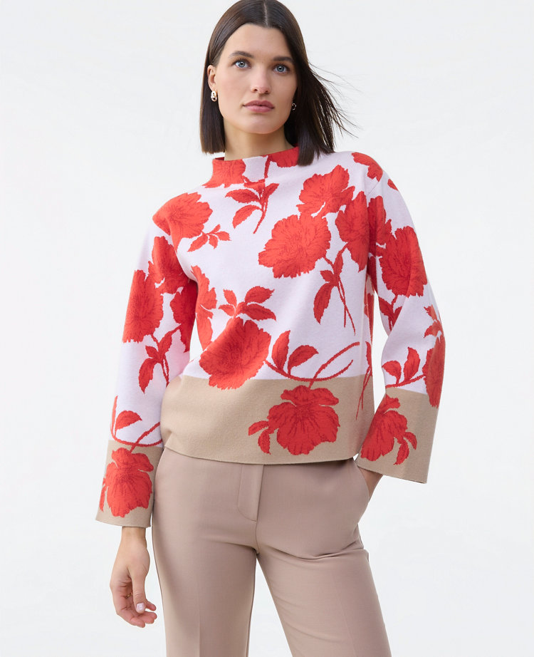 Floral Jacquard Sweater