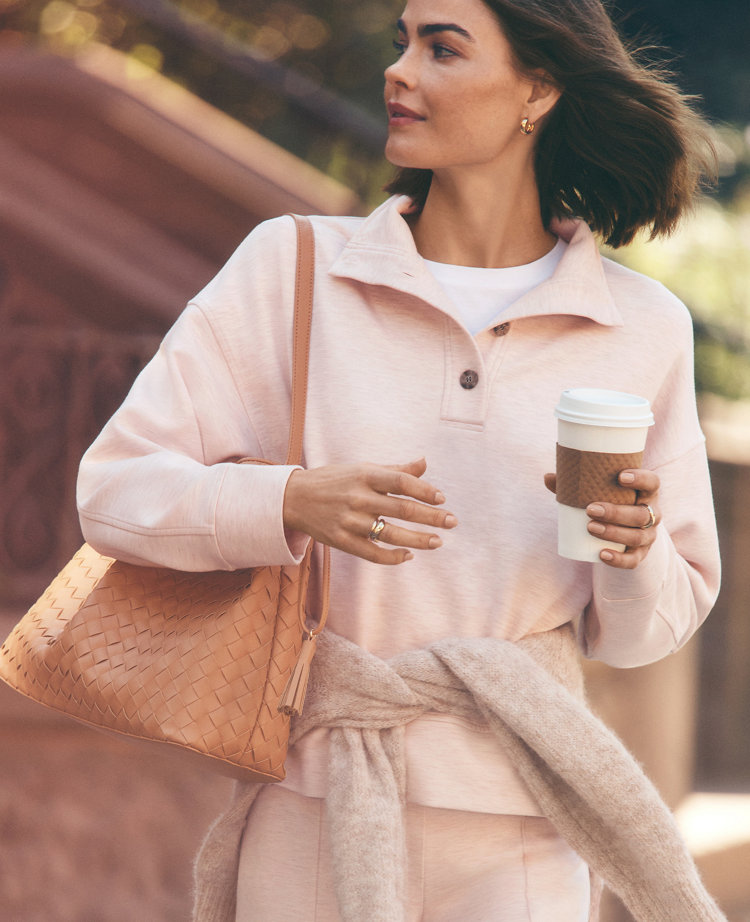 Weekend Collection Mockneck Sweatshirt in Cloud Plush