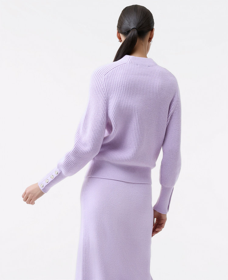 Ribbed Button Sweater