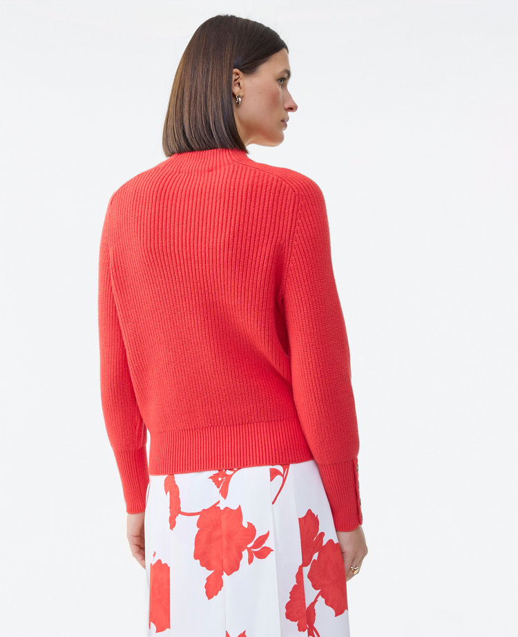 Ribbed Button Sweater