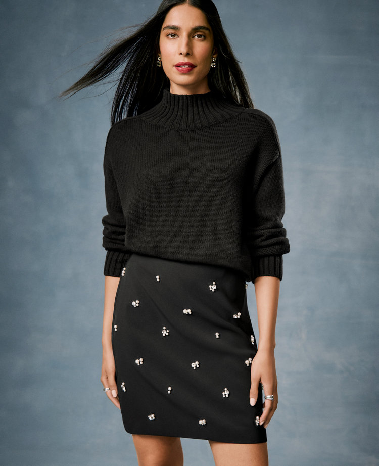 Petite Embellished A-Line Skirt