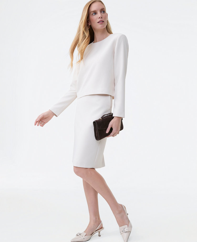 The Pocket Midi Skirt in Fluid Crepe