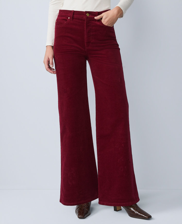 Weekend Collection Wide-Leg Corduroy Pant