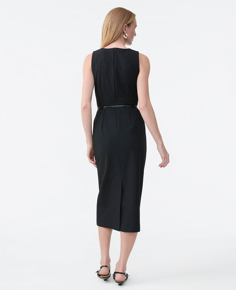 The Belted Crew Neck Sheath Dress