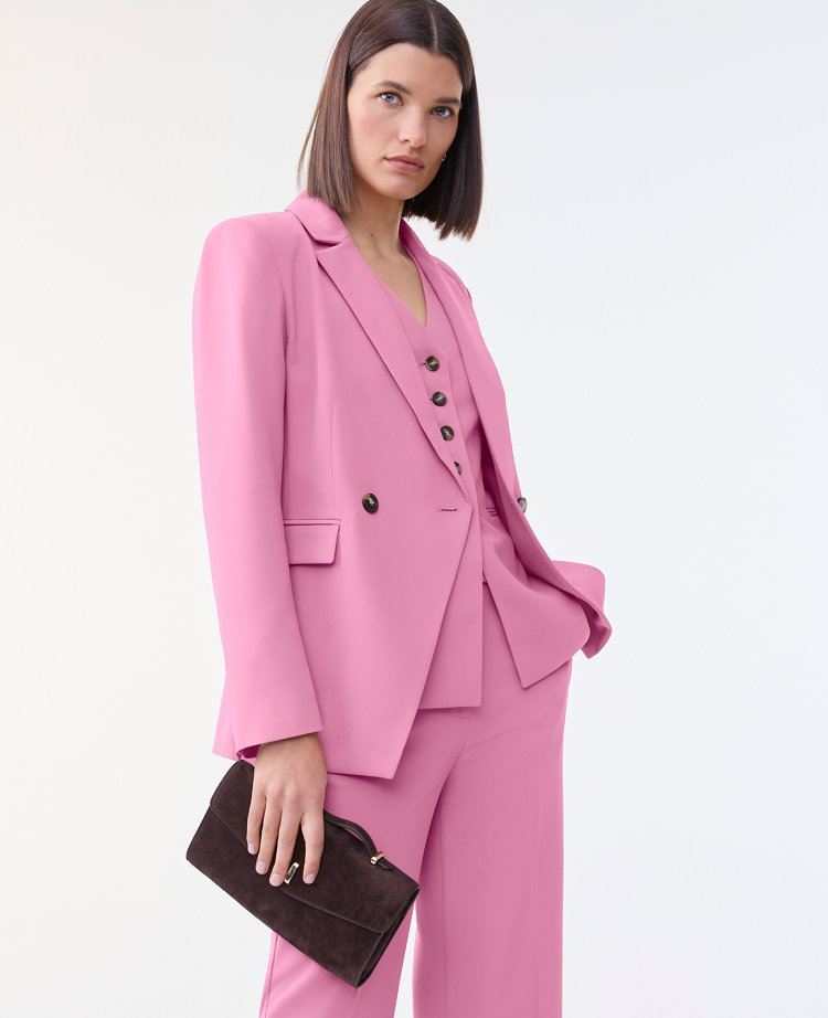 The Cutaway Blazer in Fluid Crepe