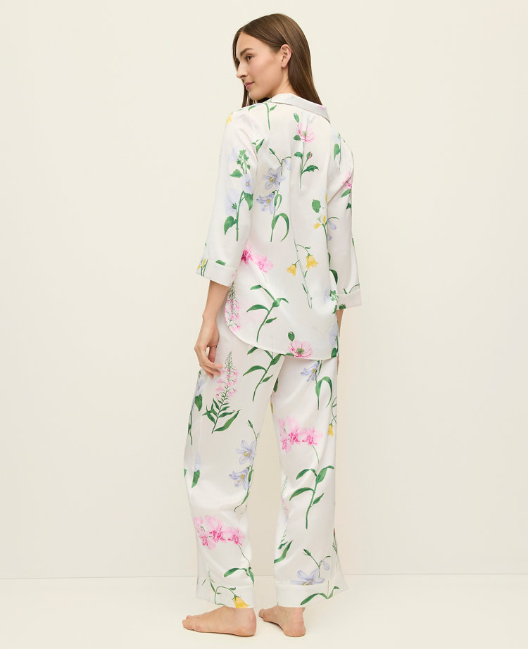 Floral Satin Pajama Set