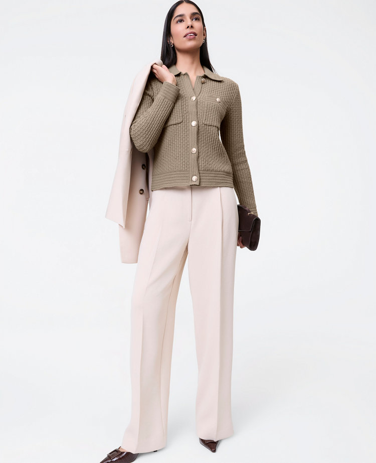 Textured Stitch Sweater Jacket