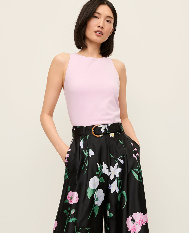 Crew Neck Halter Tank Top