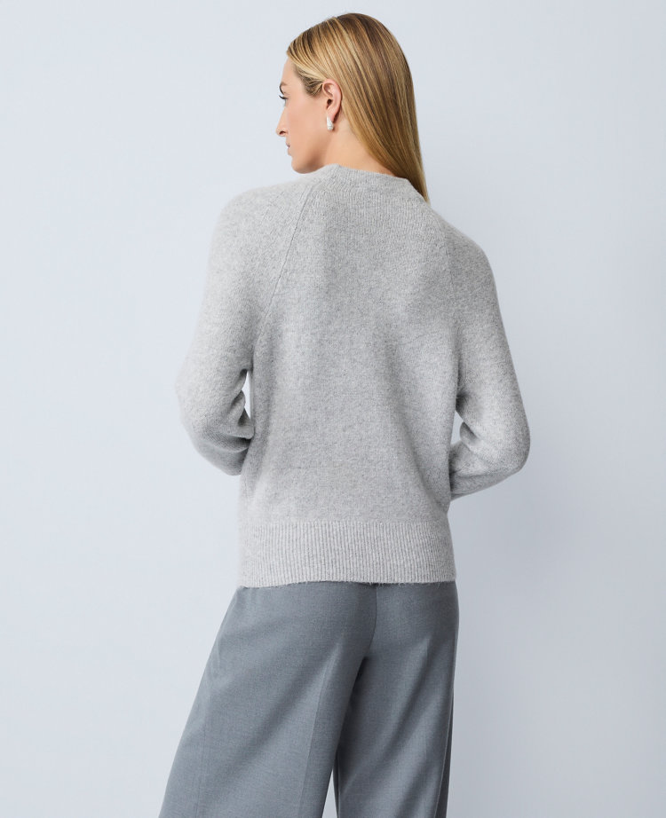 Embellished Mock Neck Sweater