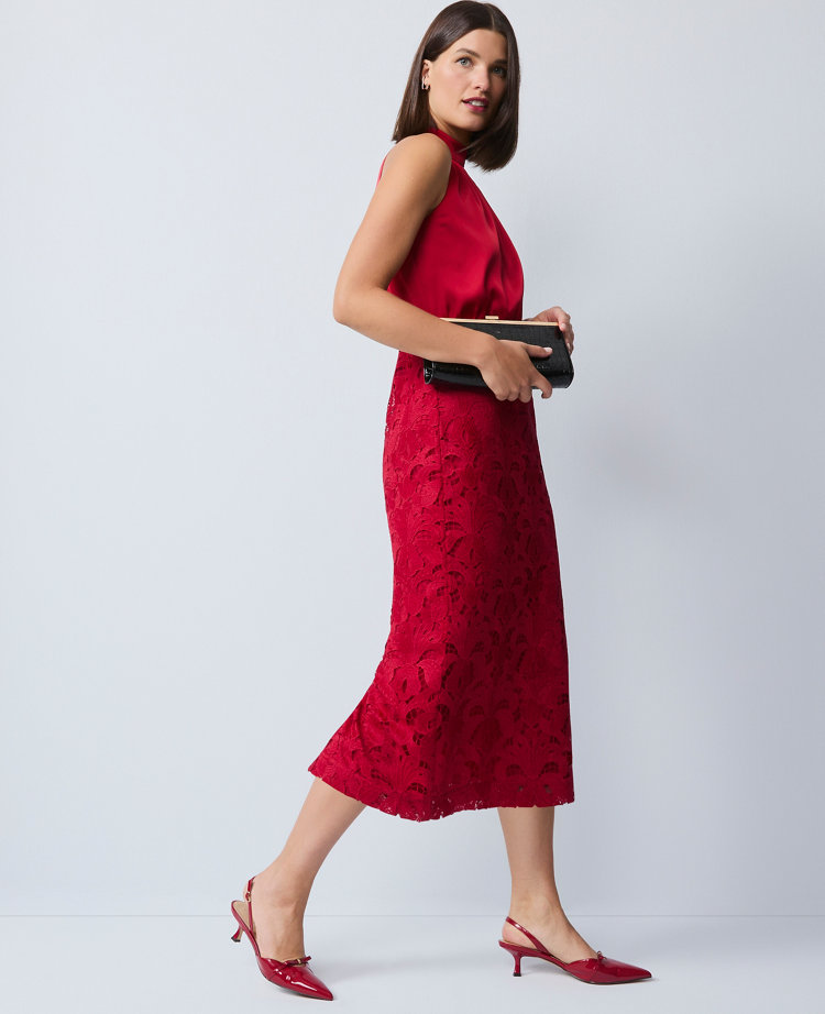 Petite Mixed Media Halter Sheath Dress