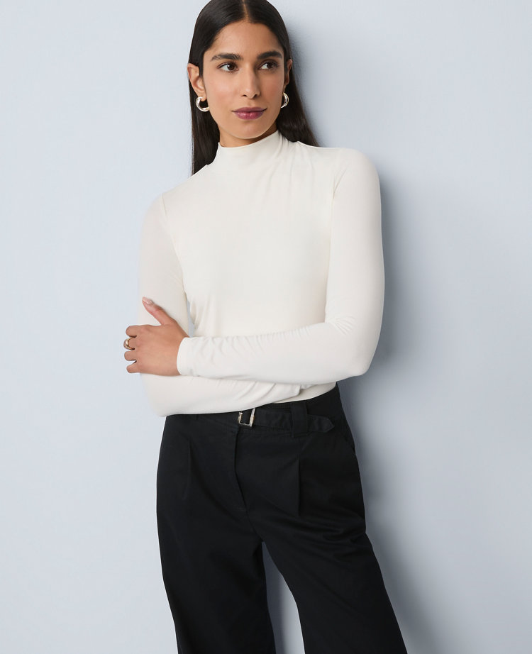 Long Sleeve Mock Neck Top