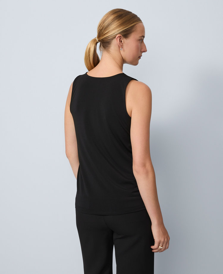 Petite Pearl Embellished Sleeveless Top