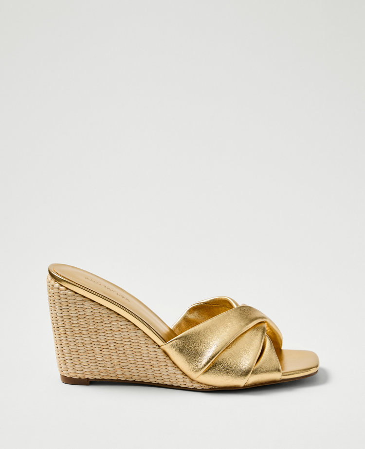 Metallic Wedge Sandal