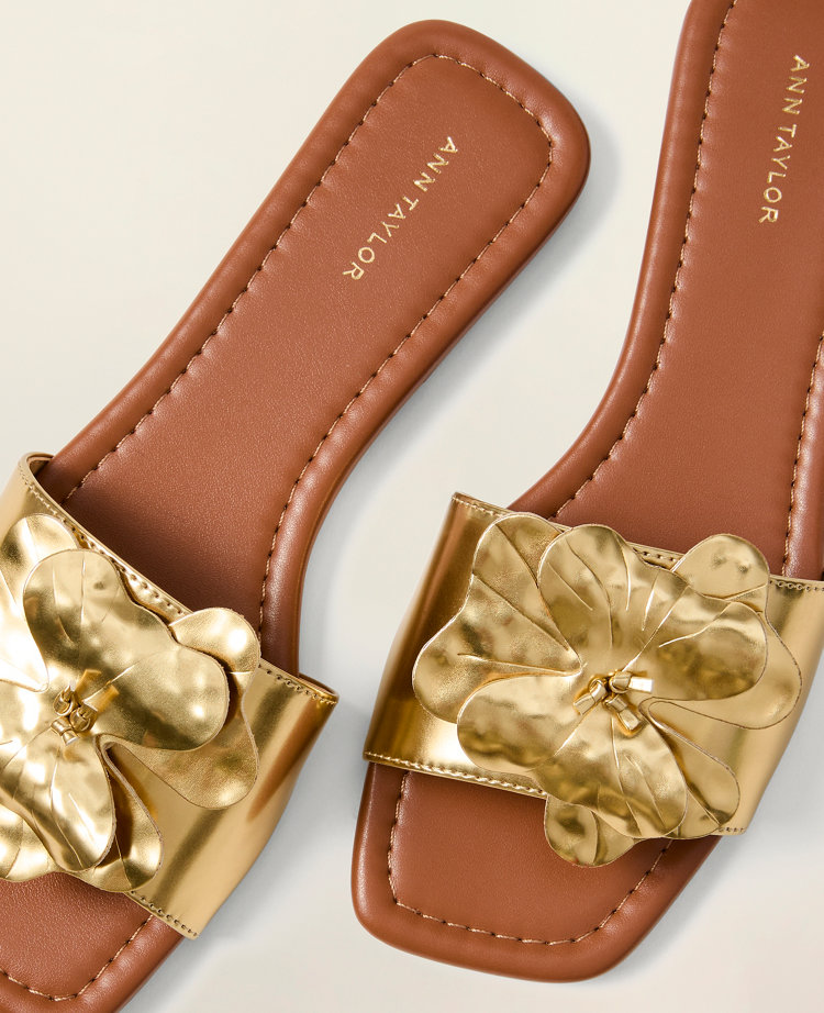 Floral Embellished Slide Sandal