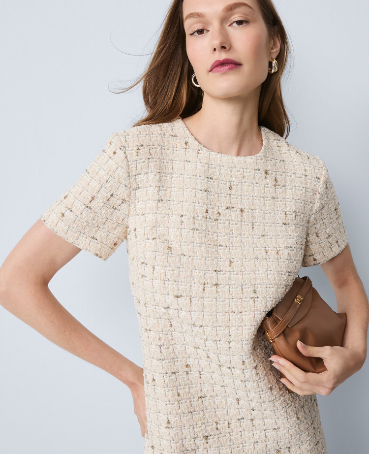 Petite Tweed Shift Dress