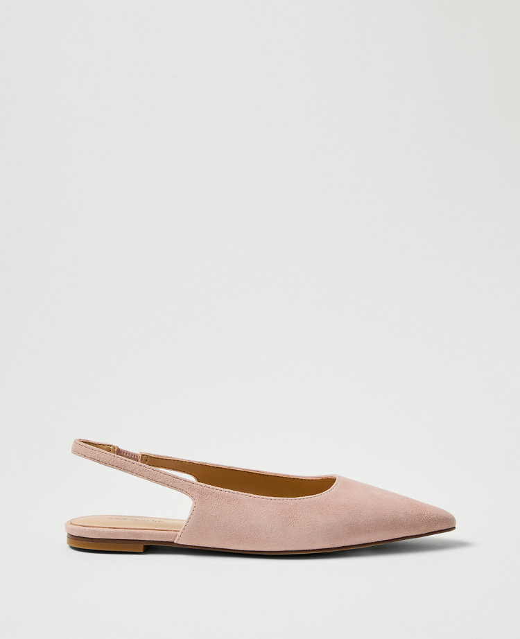 Suede Slingback Flat