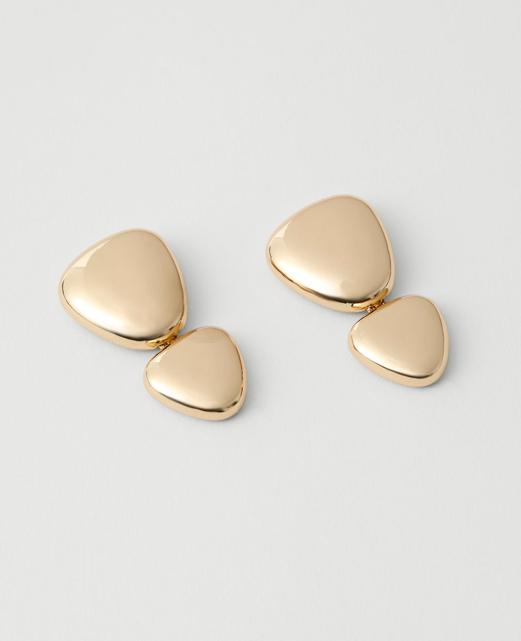 Double Disc Drop Earrings