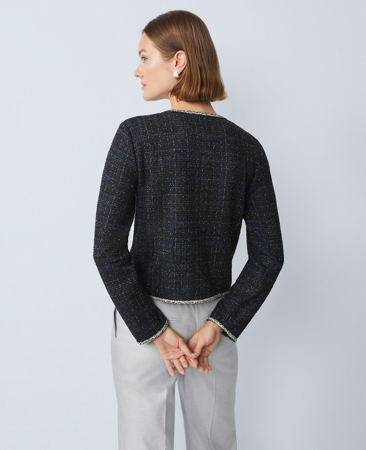 Petite Metallic Tweed Jacket