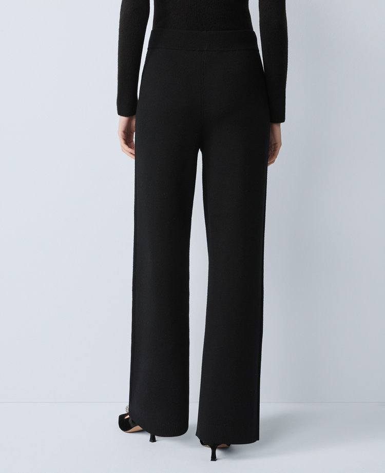 Ann Taylor The Wide-leg Sweater Pant In Black