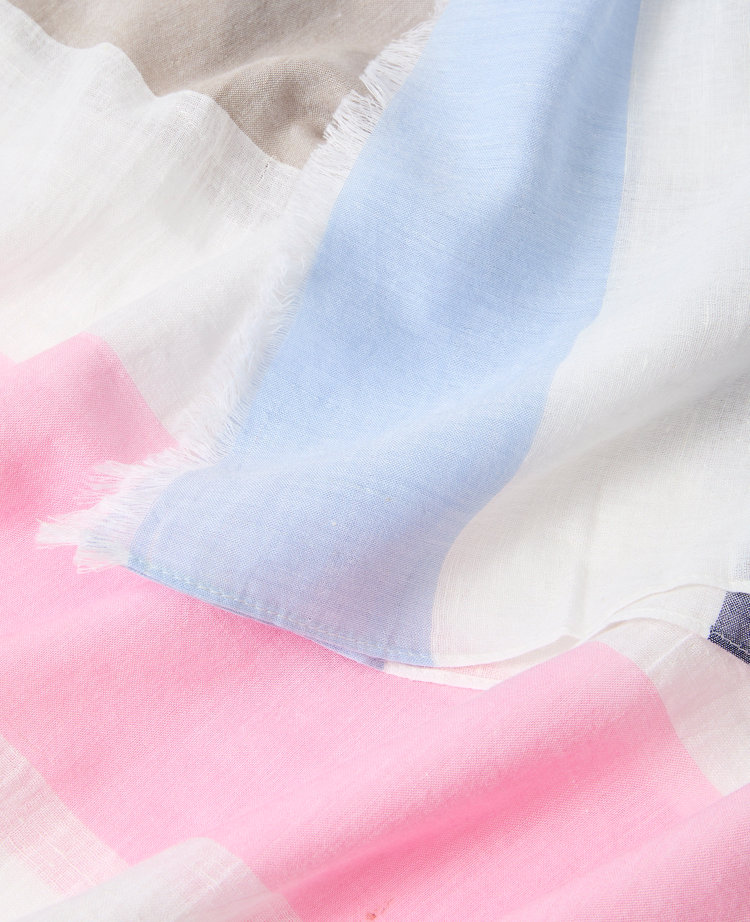 Ann Taylor Striped Scarf Daybreak Blue Women's
