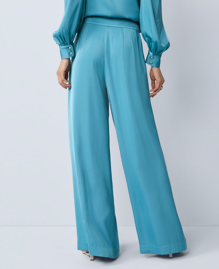 Ann Taylor The Petite Statement Palazzo Pant In Blue