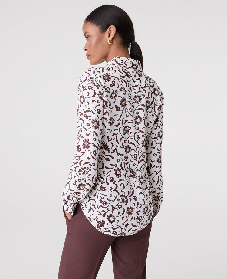 Floral Satin Essential Shirt