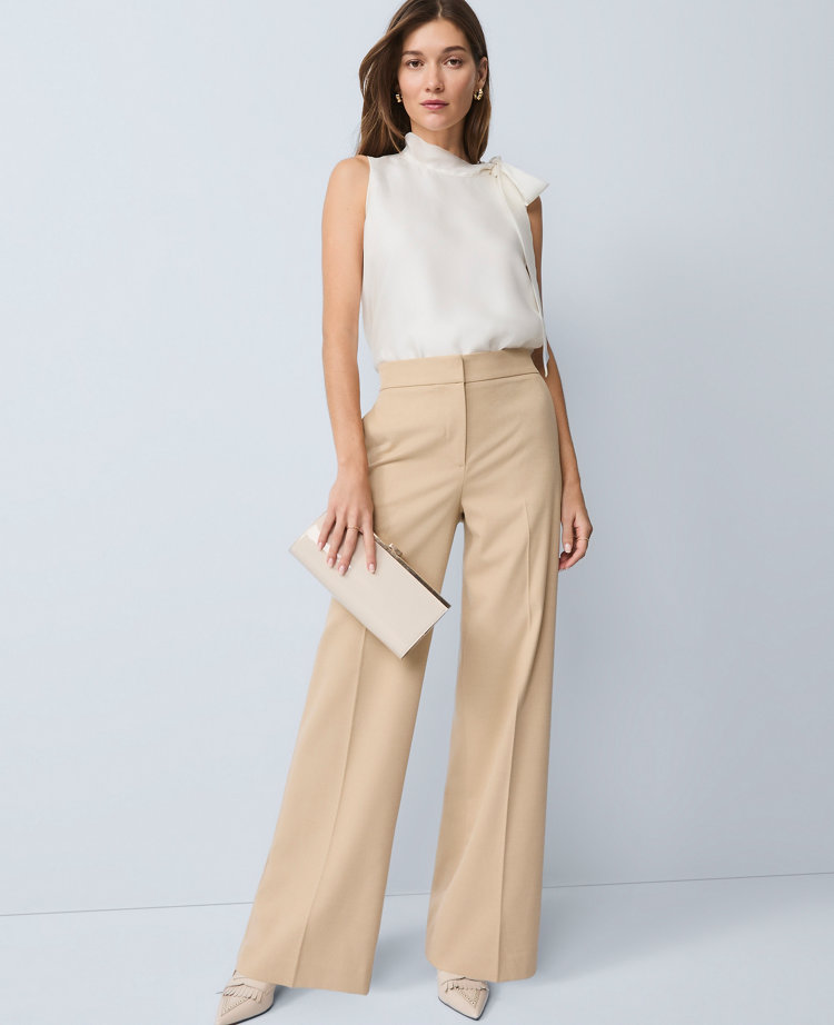 The Petite Perfect Wide-Leg Pant in Flannel