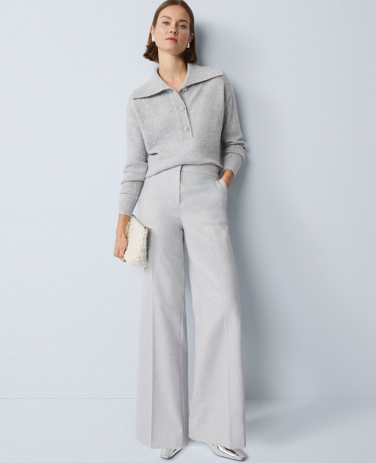 The Petite Perfect Wide-Leg Pant in Flannel