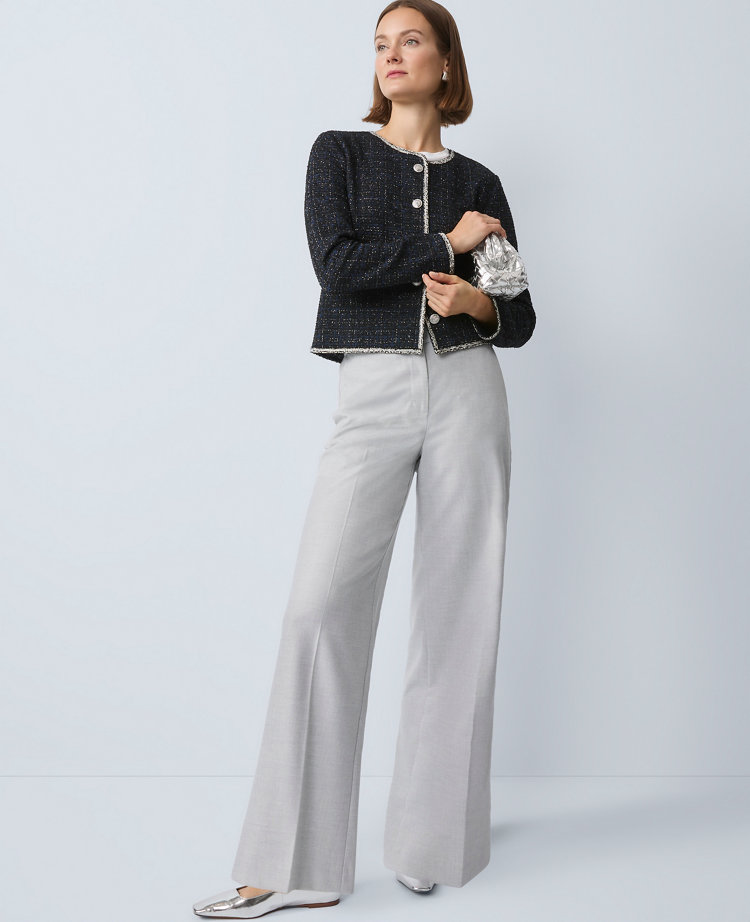 The Petite Perfect Wide-Leg Pant in Flannel