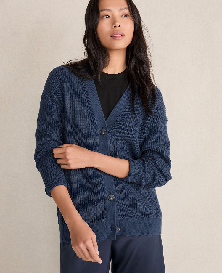 Haven Well Within Organic Cotton Shaker Stitch Cardigan