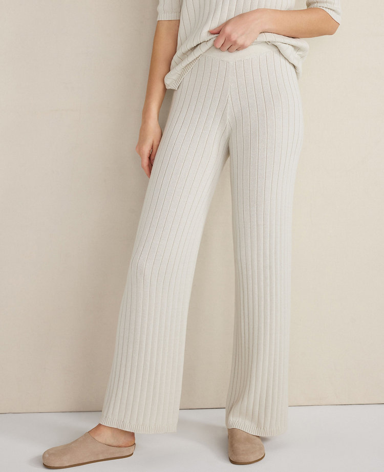 Haven Well Within Organic Cotton Ribbed Straight Leg Pants