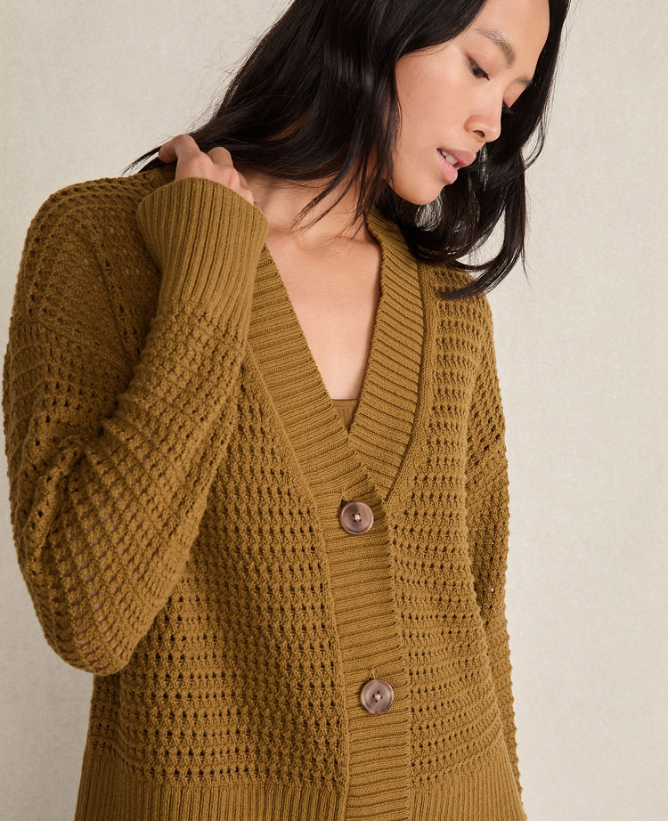 Haven Well Within Organic Cotton Open Stitch Cardigan