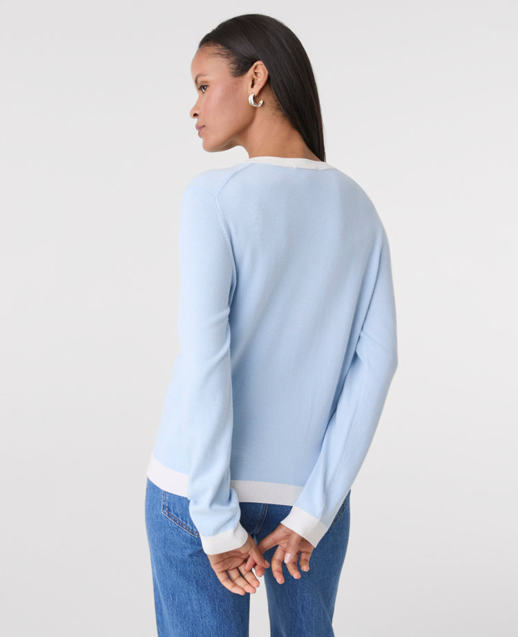 Contrast Trim Ann Cardigan