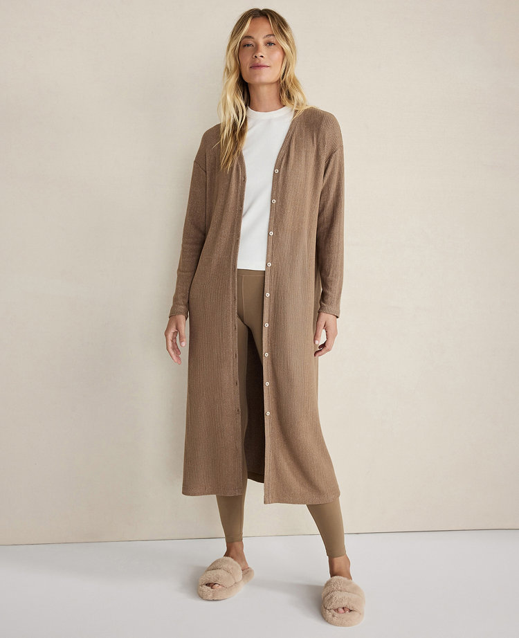 Haven Well Within Brushed Rib Knit Long Sleeve Duster