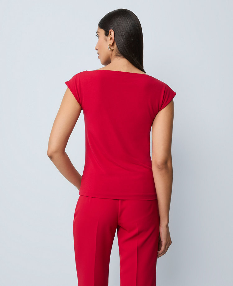Sleeveless Boatneck Top