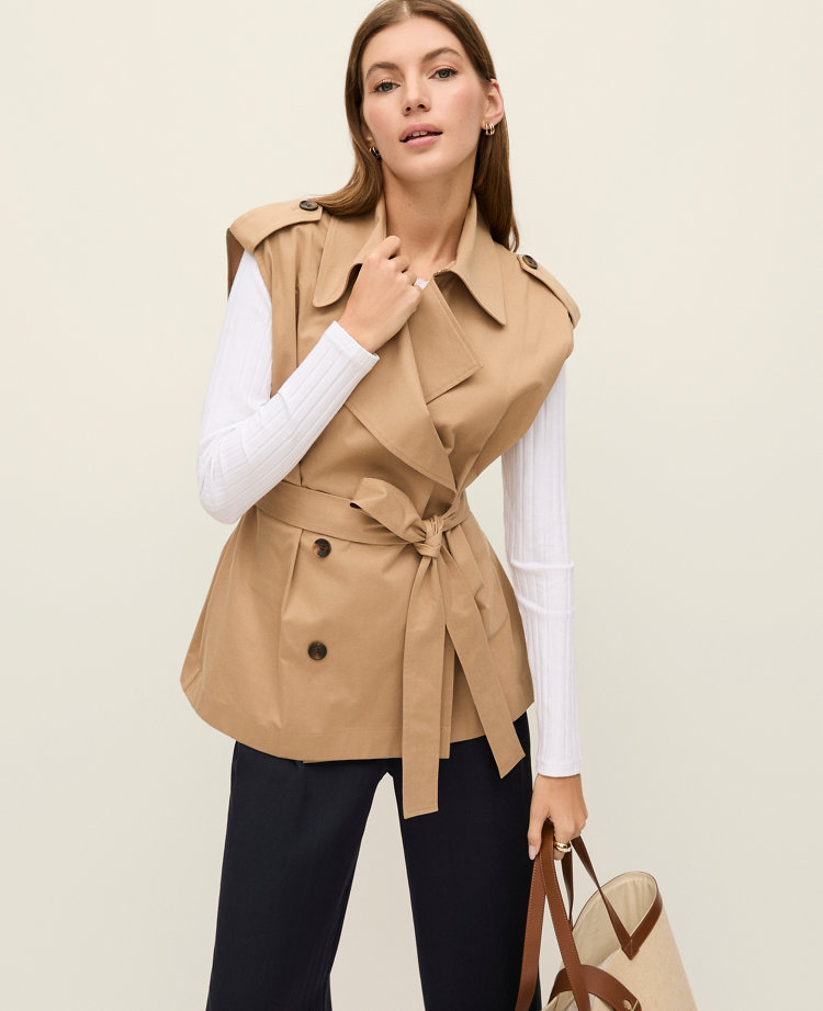 Belted Trench Vest