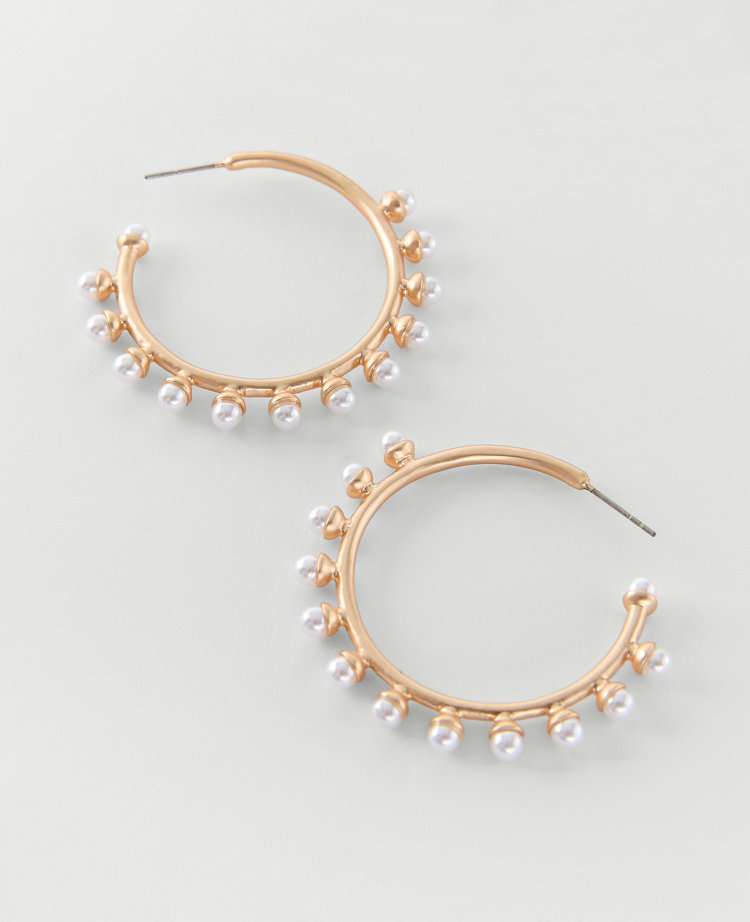 Pearl Hoop Earrings