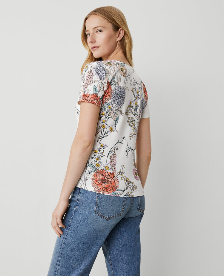 Floral Crew Neck Tee